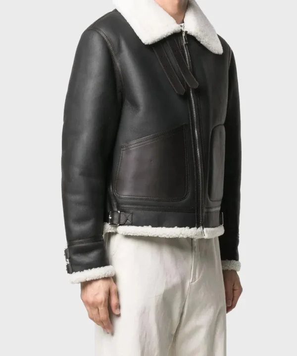 shearling leather jackets for men's