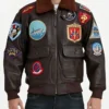 Top Gun Maverick Brown Bomber Jacket