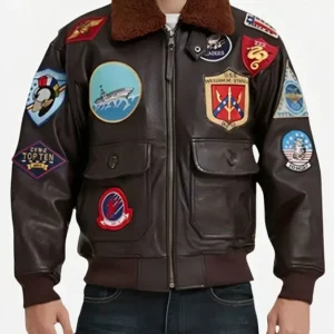 Top Gun Maverick Brown Bomber Jacket